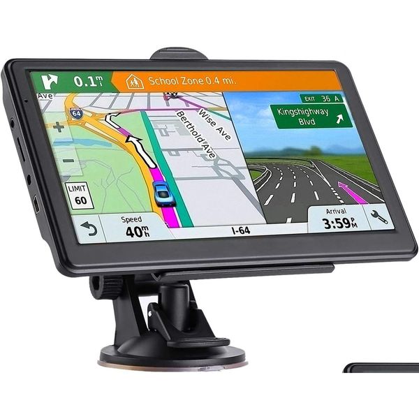 Accesorios GPS para automóviles Navegación para conductores de camiones 2023 Sistemas de 7 pulgadas con guía por voz y advertencia de cámara de velocidad Mapas de América Li Dhzdz