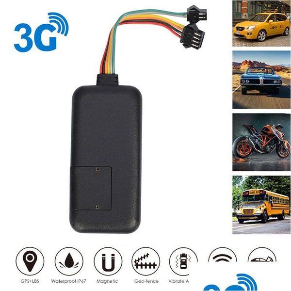 Accesorios GPS para automóviles Rastreador GPS / GSM / GPRS 3G Seguimiento en tiempo real Dispositivo IP65 a prueba de agua Localizador de motocicletas para vehículos cortado con Reta Dhvlk