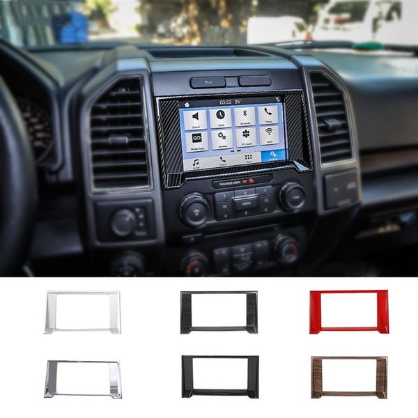 Cubierta embellecedora de marco de navegación GPS para coche para Ford F150 accesorios interiores de coche 251y
