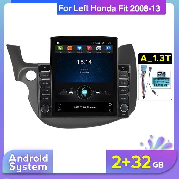 Coche Video GPS Radio 10,1 pulgadas Android para 2007-2013 Honda Fit reproductor Multimedia soporte Carplay Digital TV DVR cámara de visión trasera