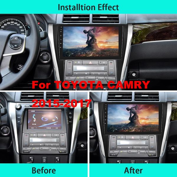 Reproductor Multimedia de Radio GPS para coche, unidad principal Android para TOYOTA CAMRY 2015-2017, compatible con Control del volante