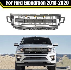 Auto Grills Sale Front Hood Bumper Grill voor Ford Expedition 2018 2019 2020 Radiator Grille Auto Parts Grills ABS met LED -lichten