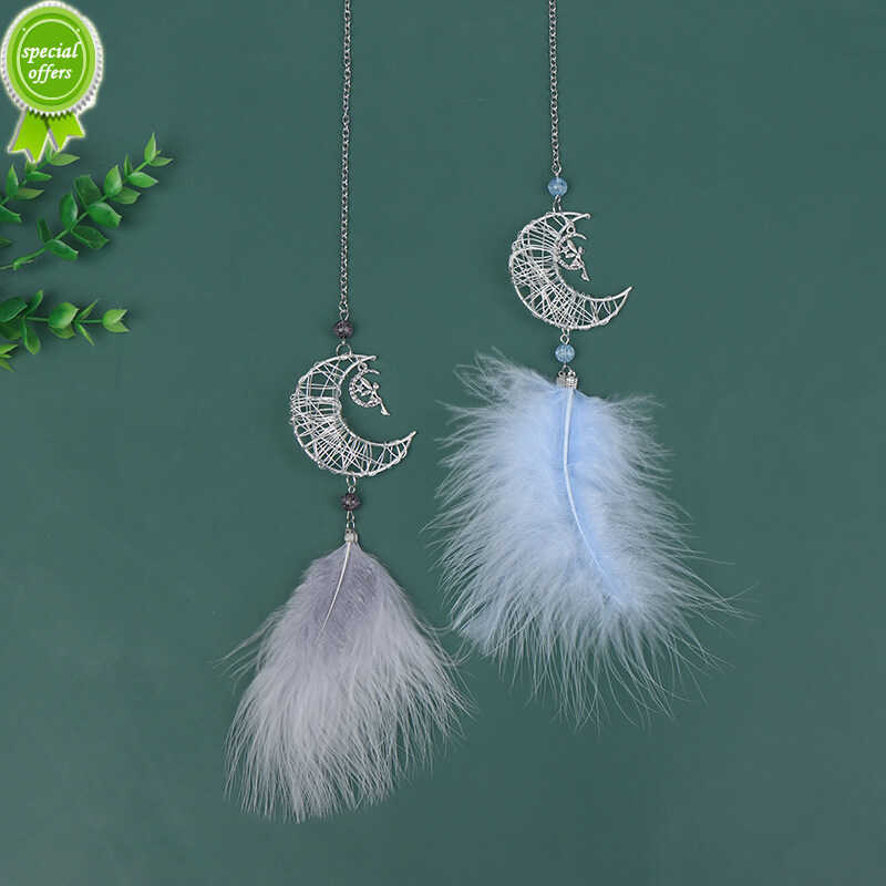 Car Hang Ornaments Stars And Moon Feather Pendants Car Rearview Mirror Pendant Birthday Gift Auto Styling Decor Auto Accessories