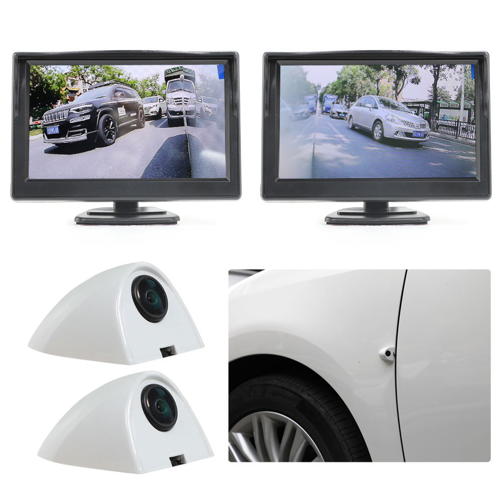 Araba HD AHD Sol ve sağ taraf kör alan görüntü yardımcı sistem 5 inç yan kör alan görsel sistem