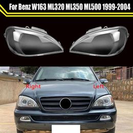 Abat-jour de tête de voiture Transparent, capuchons de coque de phare, couvercle de lentille en verre pour Mercedes-benz W163 ML320 ML350 ML500 1999 ~ 2004