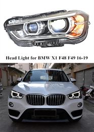 Auto Head Light Assembly Voor Bmw X1 2016-2019 Led-dagrijverlichting Koplamp F48 F49 Richtingaanwijzer Angel eye Projector Lens