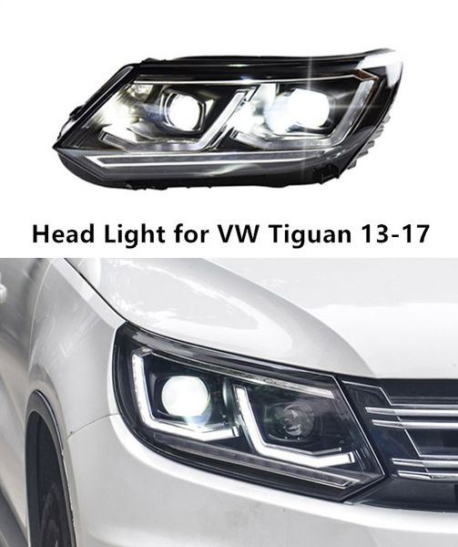 Luz delantera de coche para VW Tiguan, faro LED de señal de giro 2013-2017, lámpara de circulación diurna, accesorios automotrices