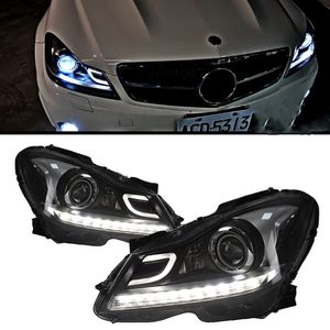 Phare de voiture pour W204 C200 C300 2011-2013 phare de Style C modifié LED lampes au xénon phares DRL