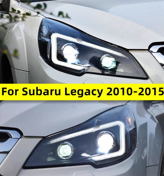 Phares de voiture pour Subaru Legacy 2010 – 20 15, mise à niveau Outback, LED DRL, Signal dynamique, assemblage de phares