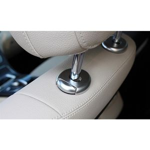 Oreiller de tête de voiture bouton de réglage garniture paillettes Chrome ABS pour Mercedes Benz classe C W205 GLC X253 voiture style291p