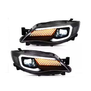 Ensemble de phares de voiture feux de jour DRL pour Subaru WRX phare LED 08-14 indicateur de clignotant de banderole dynamique pièce d'auto
