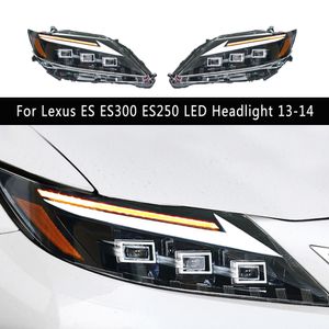 Auto Koplamp DRL Dagrijverlichting Voor Lexus ES ES300 ES250 LED Koplamp 13-14 Dynamische Streamer Richtingaanwijzer