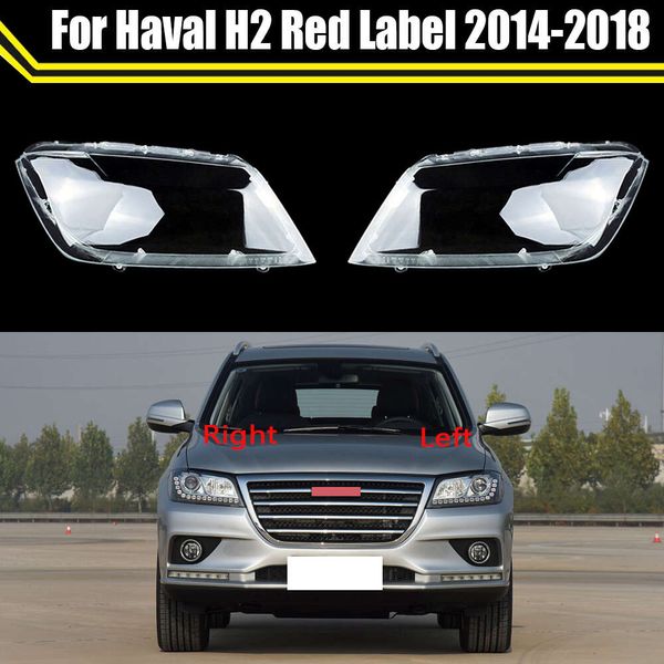 Couvercle de phare de voiture en verre, abat-jour Transparent, pour Great Wall Haval H2, étiquette rouge, 2014, 2015, 2016, 2017, 2018