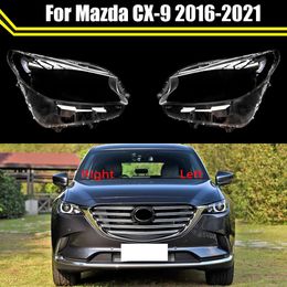 Couvercle de phare de voiture pour Mazda CX-9 2016 2020 2021, capuchons de phares automobiles, abat-jour, couvercle de lampe frontale, coque de lentille en verre