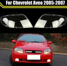 Couvercle de phare de voiture, coque en verre, abat-jour Transparent, lampe automatique pour Chevrolet Aveo 2005 – 2007