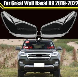 Auto Scheinwerfer Abdeckung Objektiv Glas Schale Vorne Scheinwerfer Transparent Lampenschirm Auto Licht Lampe Fall Für Great Wall Haval H9 2019-2022