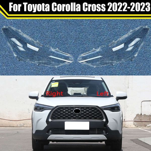 Cubierta de faro de coche, carcasa de cristal para lente, faro delantero, pantalla transparente, lámpara de luz automática para Toyota Corolla Cross 2022 2023