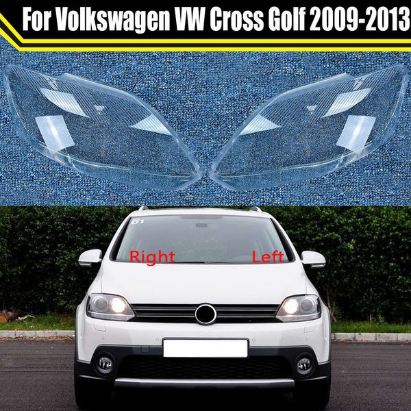 Couvercle de phare de voiture, coque en verre, abat-jour Transparent, lampe automatique pour VW Cross Golf 2009 – 2013