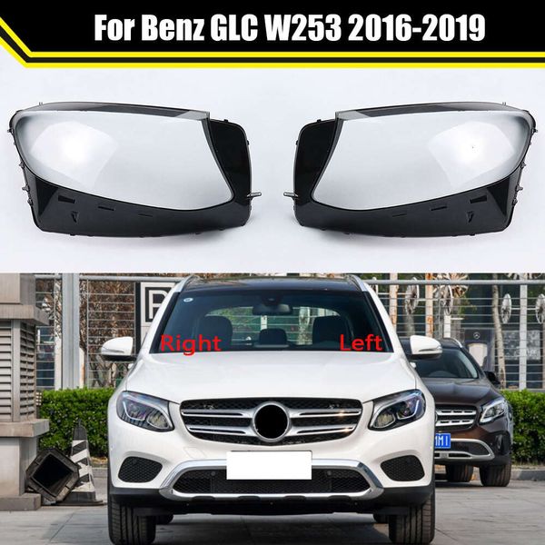 Cubierta de faro de coche, carcasa de cristal para lente, pantalla transparente para mercedes-benz GLC W253 GLC200 GLC260 GLC300 2016 ~ 2019