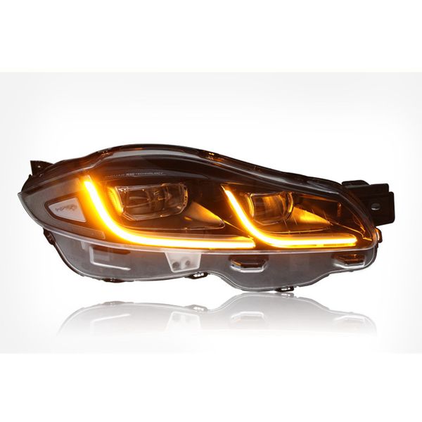 Faros delanteros de coche para Jaguar XJL 2011-2018, luces delanteras LED XJ XF XE DRL, señal de giro, Luz De Carretera, lente de proyector de ojo de Ángel para automóviles