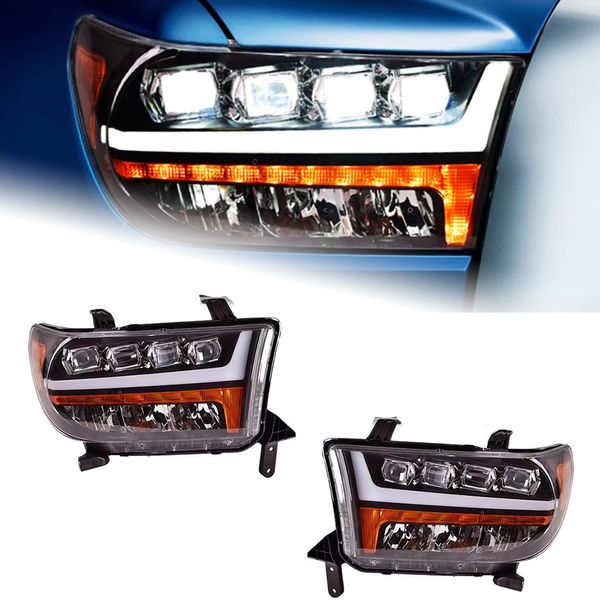 Fareo de automóvil para Toyota Tundra 2007-2013 Lámina del proyector delantero LED DRL Dynamic Light Auto Accessory