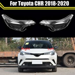 Tapas de cubierta de cristal para faros de coche, cubierta de lámpara frontal para Toyota CHR 2018, 2019, 2020