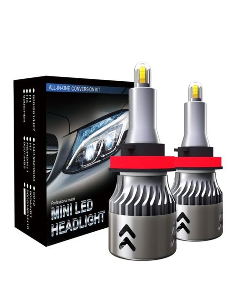 Phare de voiture étanche ampoules de phares LED 9005 HB3 H109006 HB4H1H3H8 H9 H11 60W 9600LM 6000K phare automatique antibrouillard Bulb3729910