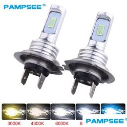 Faros de coche 2 uds H11 Led H4 H7 H1 H8 H9 H16 H3 Hb4 Hb3 9005 9006 faro Bb 3000K amarillo 6000K blanco 6500K 12000K azul hielo Csp Fo Otqlt