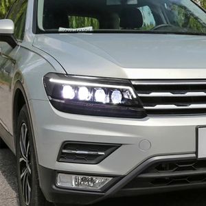 Farto de los automóviles Asamblea de luces de carrera diurna Señal de giro para vw tiguan led faro start up animación azul DRL Lámpara de cabeza DRL