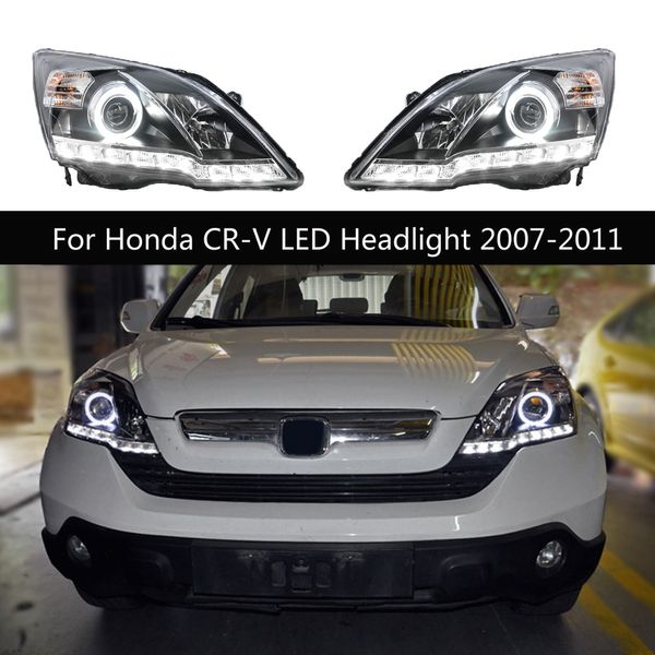 Phares de voiture Assemblage des feux de course de jour DRL Turn Signal Lights for Honda CR-V LED Headlight 2007-2011 ACCESSOIRES D'ÉCLAIR