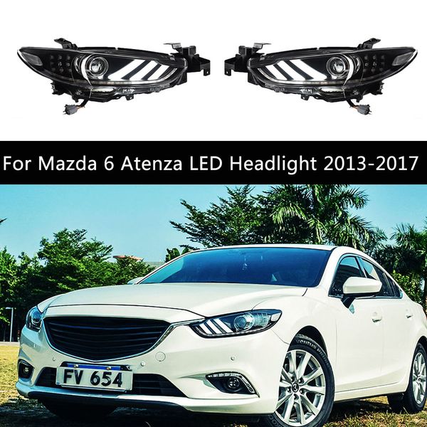 Ensemble de phares de voiture, clignotants dynamiques, pour Mazda 6 Atenza, phare LED, feux de jour, lampe avant