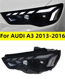 Auto Koplampen Montage voor AUDI A3 2013-20 16 Blauw DRL Animatie Koplampen LED Daytime Light Grootlicht knipperlichten