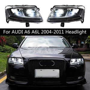 Phares automobiles automobiles DRL Lights Daytime Lights Dynamic Streamer Turn Signal Lights pour Audi A6 A6L LED Headlight 2004-2011