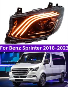 Phares de voiture pour Benz Sprinter 20 18-2023, Style Maybach, feux de route entièrement LED, feux de route, lampe avant de course de jour