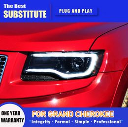 Phares de voiture pour Jeep Grand Cherokee 2011 – 20, 16 LED DRL, feux de signalisation diurne, assemblage automatique