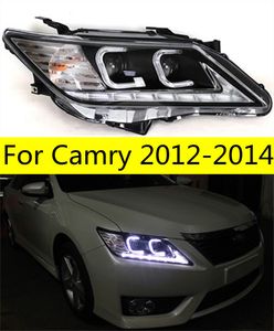 Phares de voiture pour Toyota Camry V50 2012 – 2014, phare LED DRL Hid, lampe frontale Angel Eye Bi xénon, accessoires