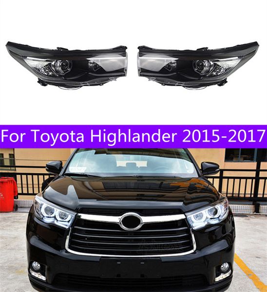 Faros de coche para Toyota Highlander faro 20 15-20 17 ojo de águila nuevo Kluger LED DRL Hid lámpara de cabeza Ojo de Ángel luz Bi Xenon