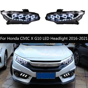 Autoproplampen Voorlamp Dynamische streamer Turn Signal Light voor Honda Civic X G10 LED -koplamp overdag hardlooplichten