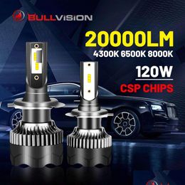 Autokoplampen H4 Led-koplamp 20000Lm Csp Chip H7 H1 H11 H8 H9 9005 9006 Hb3 Hb4 120W 4300K 6500K 8000K Ptf Ice Bb Mistlamp Bisio Dhru5