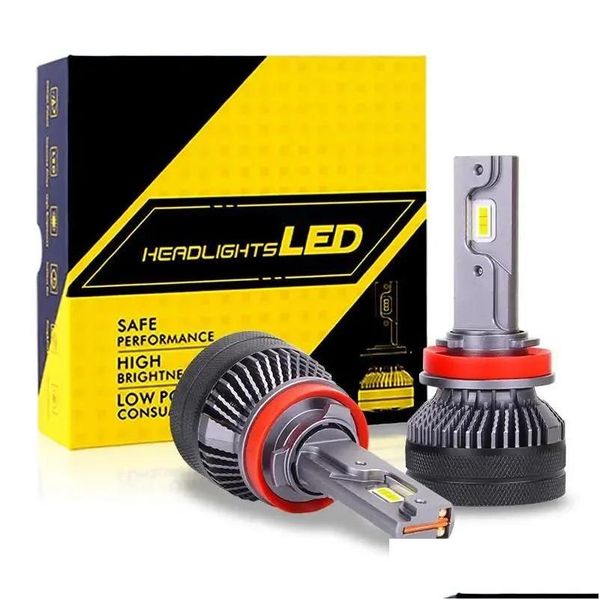 Phares de voiture Phares T50 Système d'éclairage LED H11 Lumière pour voiture H1 H3 9005 Phare Bb H4 Bbs H7 Drop Delivery Automobiles Motorc Dhlpz