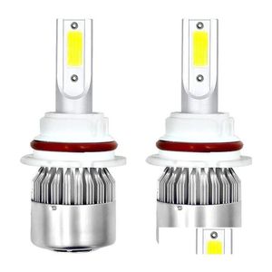 Phares de voiture Kit de conversion de phare LED tout en un 72W 7600Lm C6 Bbs pour voiture H4/H7/H8/H9/H11/H13/9004/9005/9006/9007/9012 phare DH40E