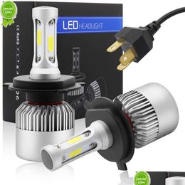 Faros de coche Nuevo 2 uds 70W faros de coche Bbs Led 8000Lm H1 H11 H4 H7 9005 9006 Kit de faros lámparas Dc9-32V luces antiniebla para camiones SUV Dhzww