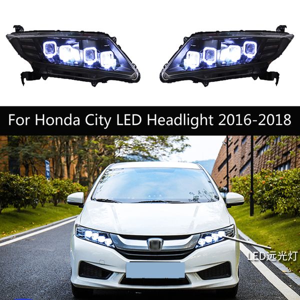 Phares de voiture style éclairage accessoires DRL feux de jour pour Honda City phare LED clignotant lampe avant