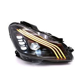 Phares de voiture clignotants feux de jour pour Benz W204 phare LED 2011-2013 lampe avant c200 c260 c300 accessoires d'éclairage