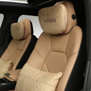 Appui-tête de voiture brodé, oreiller en daim Ultra doux, coussin de repos de siège de voiture, oreiller de cou de voiture pour Maybach classe S, Badge de marque LOGO