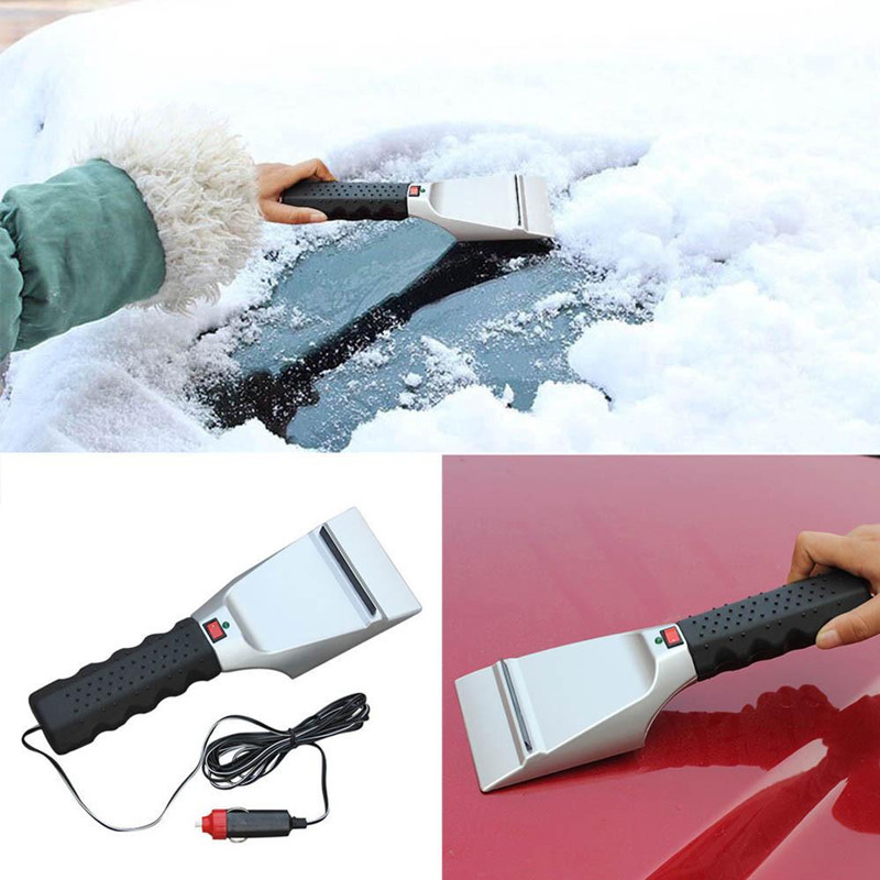 Pala de nieve para calefacción de coche, pala de eliminación de nieve para coche de invierno, herramienta de cepillo para quitar hielo para derretir automáticamente accesorios de nieve y hielo