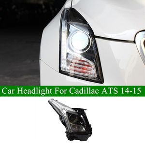 Phare de faisceau de route de voiture pour Cadillac ATS LED Daynamic clignotant phare assemblage Angle oeil projecteur lentille 2014-2015