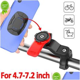 Support de voiture Support de téléphone de vélo résistant aux chocs moto vtt vélo scooter guidon sécurité verrouillage rapide support téléphone Drop Deliv Dh6Uf