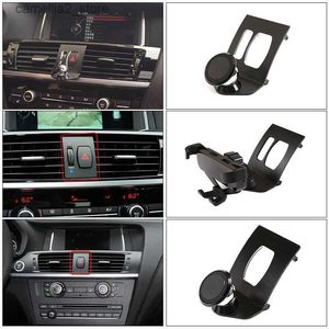 Support pour voiture Support de voiture à gravité noir pour support de téléphone portable support de clip d'aération de voiture support de téléphone portable support GPS pour BMW X3 X4 F25 F26 2011-2016 Q231104