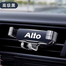 Support pour voiture Support de téléphone portable pour voiture Clip de sortie d'air GPS support de navigation par gravité support de montage pour accessoires de voiture suzuki Alto Q231104